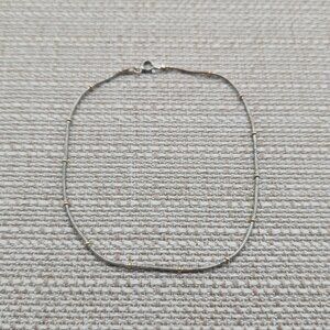 9 Inch Sterling Silver Tarnished Orb Chain Ankle Bracelet B616
